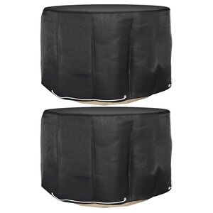vidaXL Housses pour meubles de jardin 2 Pièces 6 œillets Ø125x75 cm rond