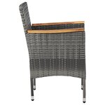 Vidaxl ensemble de salle à manger de jardin 3 pièces gris