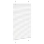 vidaXL Store plissé blanc 70x150 cm largeur du tissu 69 4 cm polyester