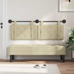 vidaXL Tête de lit suspendue Crème Simili cuir