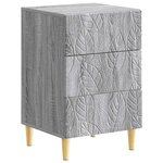 vidaXL Table de chevet Sonoma gris 43 x 39 5 x 66 5 cm