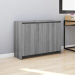 vidaXL Buffet Sonoma gris 102x33x75 cm Bois d'ingénierie