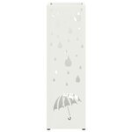 vidaXL Porte-parapluie Blanc 15 5 x 15 5 x 49 cm Acier