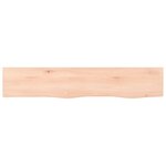 vidaXL Étagère murale 100x20x2 cm bois de chêne massif non traité