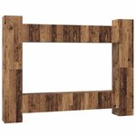 vidaXL Ensemble meuble TV 10 Pièces Bois Ancien 30 5 x 30 x 90 cm