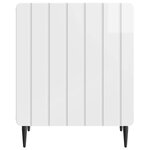 vidaXL Cabinet de chevet 2 Pièces Blanc brillant 43 x 34 5 x 52 cm
