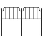 vidaXL Tête de lit métal noir 150 cm