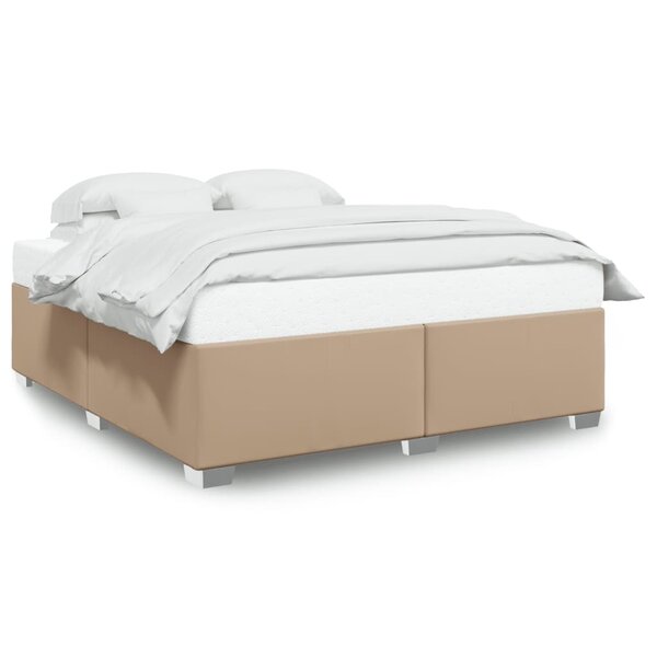 vidaXL Cadre de lit sans matelas cappuccino 200x200 cm similicuir