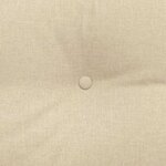 vidaXL Coussin de Dos Crème 120 x 24 x 50 cm tissu