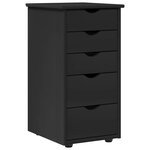 vidaXL Armoire Noir 34 x 39 x 61 5 cm Bois de Pin Massif