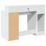 vidaXL Bureau avec lumières LED blanc 120x55x91 cm bois d'ingénierie