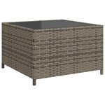 vidaXL Canapé de jardin avec table et coussins en forme de L gris