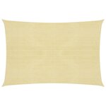 vidaXL Voile d'ombrage 160 g/m² Beige 6x7 m PEHD