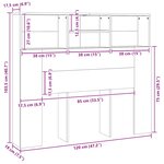 vidaXL Armoire de tête de lit chêne artisanal 120x19x103 5 cm