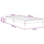 vidaXL Cadre de lit Bois ancien 80 x 200 cm Bois d'ingénierie