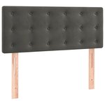 vidaXL Sommier à lattes de lit avec matelas LED Gris foncé 120x200 cm