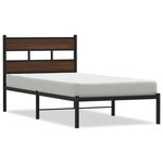 vidaXL Cadre de lit sans matelas avec tête de lit 100x190 cm
