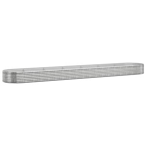 vidaXL Lit surélevé de jardin Acier galvanisé Argenté