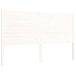 vidaXL Cadre de lit avec tête de lit blanc 160x200 cm bois massif