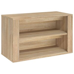 vidaXL Étagère à chaussures Chêne sonoma 75x35x45 cm Bois d'ingénierie