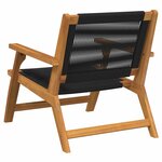 vidaXL Mobilier de jardin 2 Pièces Noir 67 x 76 x 73 cm