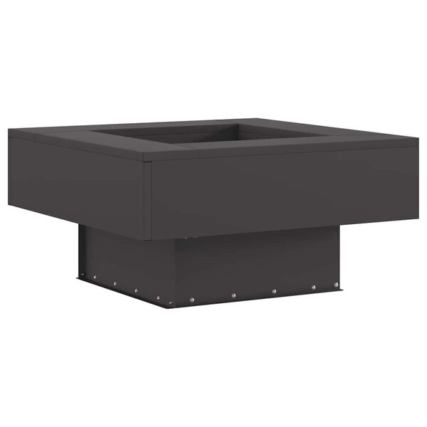 vidaXL Brasero Noir 60 x 60 x 30 cm Acier patiné