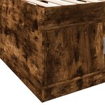 vidaXL Lit de jour et tiroirs chêne fumé 100x200 cm bois d'ingénierie