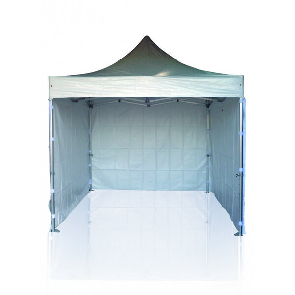 Pack stand pliant aluminium 4x6 m + 3 murs pleins -  - polyester