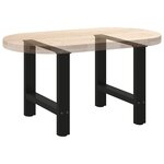 vidaXL Pieds de table basse Noir 2 pièces 50 x (42-43) cm Acier