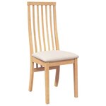 vidaXL Chaises à manger coussins 2 Pièces bois massif caoutchouc
