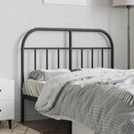 vidaXL Tête de lit métal noir 120 cm