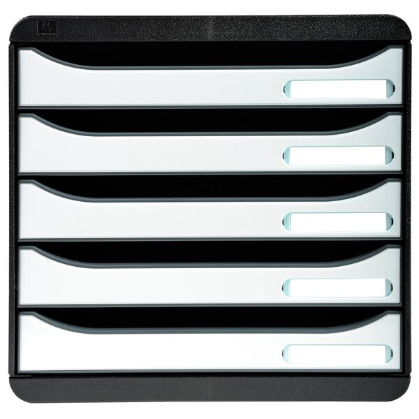 Module De Classement Big Box Plus 5 Tiroirs Glossy - Blanc Brillant - Exacompta