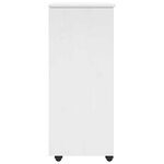 vidaXL Cabinet roulant Blanc 34 x 39 x 93 5 cm Bois de Pin Massif