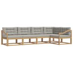 vidaXL Ensemble de canapés d'extérieur 4 pc Blanc et gris clair