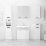 vidaXL Armoire salle de bain Blanc 64 5x33 5x59 cm Bois d'ingénierie