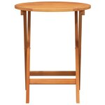 vidaXL Table de Jardin Naturel 60 x 60 x 72 cm Bois d'Acacia Massif