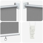 vidaXL Store enrouleur Protection UV Gris clair 140 x 140 cm Polyester