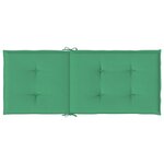 vidaXL Coussins de chaise de jardin à dossier haut lot de 6 vert tissu