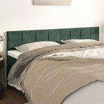 vidaXL Têtes de lit 2 Pièces Vert foncé 80x5x78/88 cm Velours