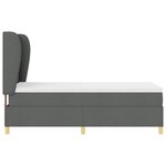 Lit à ressorts vidaXL avec matelas Gris foncé 100x200 cm en tissu