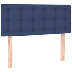 vidaXL Sommier à lattes de lit avec matelas bleu 120x190 cm tissu
