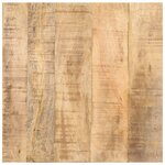 vidaXL Table d'appoint avec roues 40x40x42 cm Bois de manguier brut