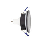 Lot 3 spots gu10 50w 4000k rond noir ip44