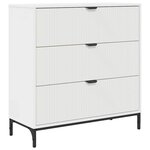 vidaXL Buffet avec tiroir Blanc 79 5 x 33 x 82 cm Bois d'ingénierie