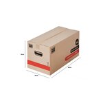 Pack and Move - Lot 30 Cartons Déménagement Premium - 60 X 30 X 30 - Extrême Résistance 25KG - Réutilisable - Poignées Renforcées - 2 Adhésifs Offerts