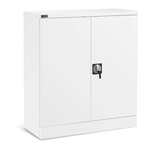 Armoire bureau verrouillable 40 x 91 5 x 102 cm acier blanc 14_0006029