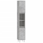 vidaXL Ensemble de meubles de salle de bain 3 Pièces gris béton