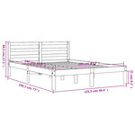 vidaXL Cadre de lit sans matelas cire marron 120x190cm bois pin massif