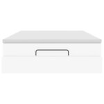 VidaXL Cadre de lit ottoman avec matelas blanc 140x200 cm similicuir