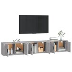 vidaXL Meubles TV muraux 3 Pièces sonoma gris 80x34 5x40 cm